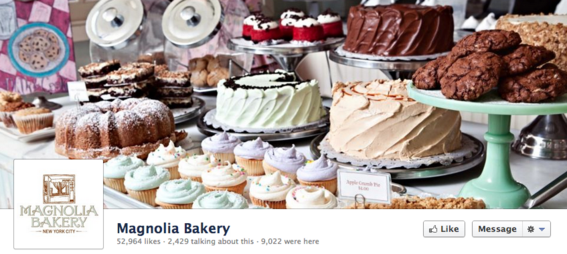 Magnolia Bakery's cover features its products.