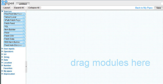 The visual editor looks something like a piece of virtual graph paper.