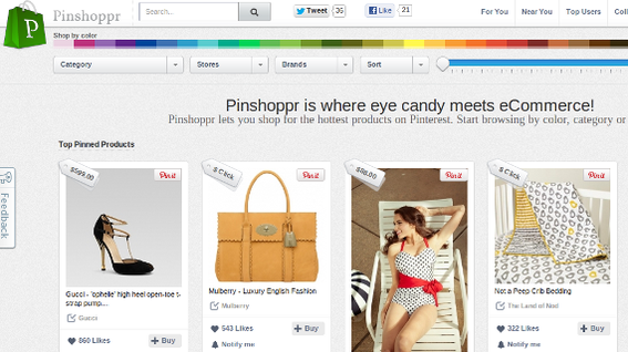 Pinshoppr is an ecommerce search, of sorts, with a lot of potential.