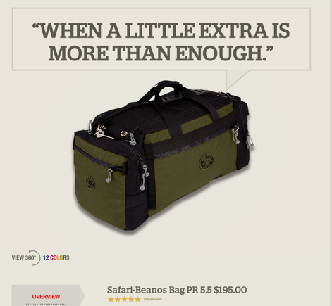 Red Oxx's Safari-Beanos Bag PR 5.5