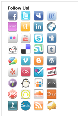 Social Media Widget includes support for RSS and email.