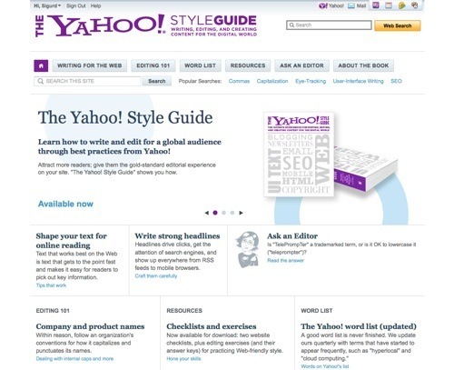 The Yahoo! Style Guide.