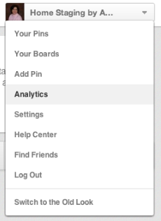 Click on Analytics from drop-down menu.