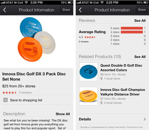 DX 3 Pack product details on Google Shopper.