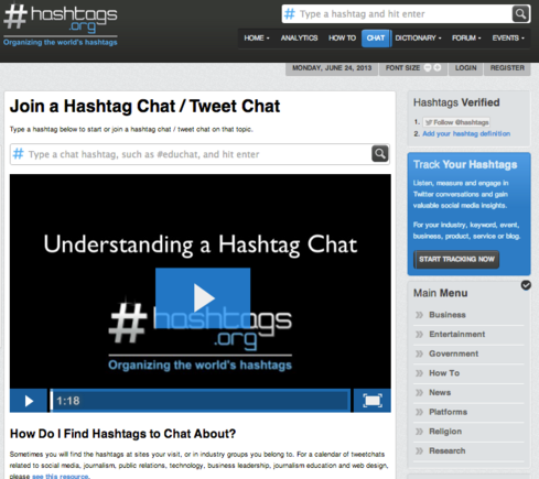 Hashtags.org was the original hashtag tracking directory.