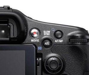 Most Sony cameras have a video mode button near the viewfinder.