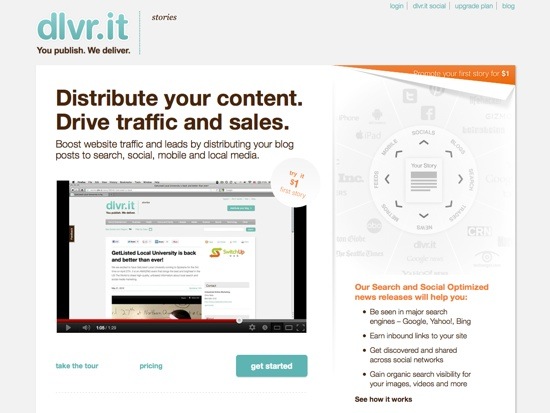 Dlvr.it Promoted Stories website