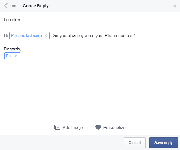 Create a personalized reply.