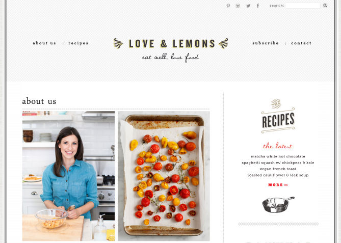 Food blog, Love & Lemons