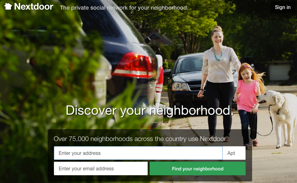Nextdoor brings neighborhoods together.