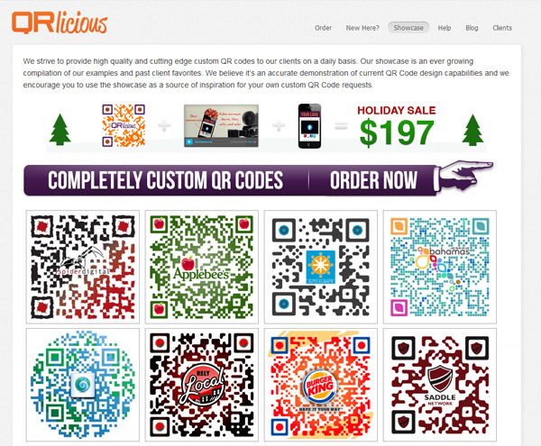 QRlicious develops custom QR codes for its customers.