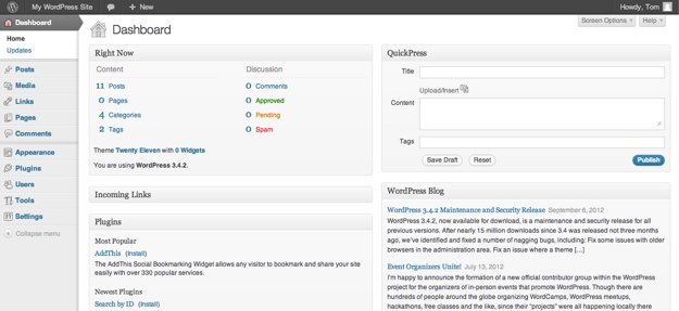 Check the admin dashboard to see the WordPress version.