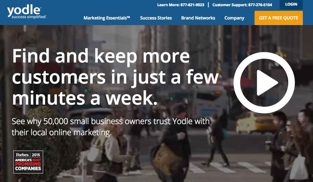 Yodle combines most every marketing function a small business needs.